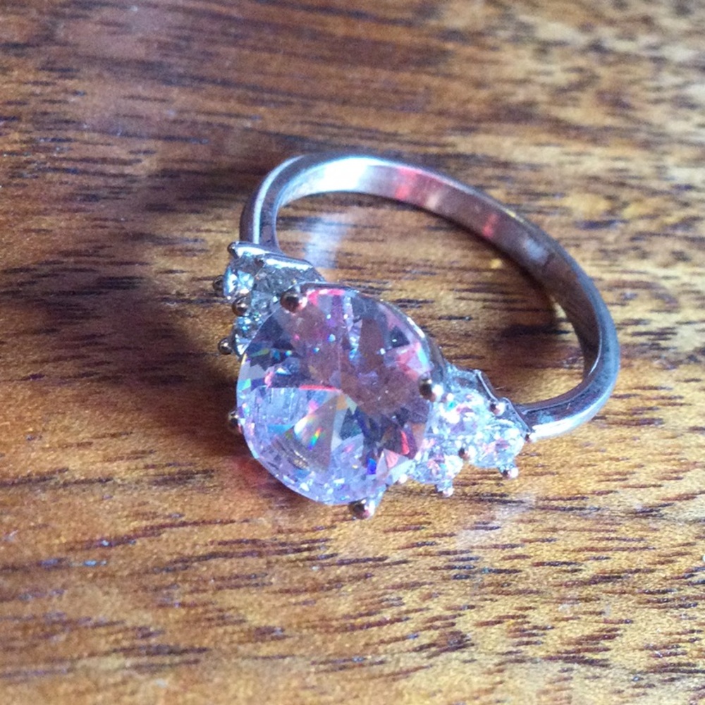 NWOT EJI CZ & 925 SS Cocktail Ring